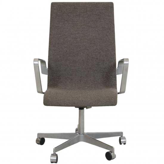 For Sale Arne Jacobsen Oxford office chair in grey hallingdal fabric